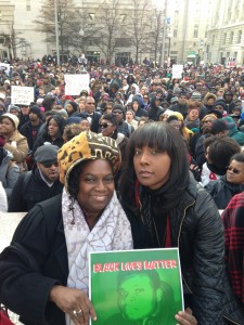 Nkechi & with Black Lives Matter crowd